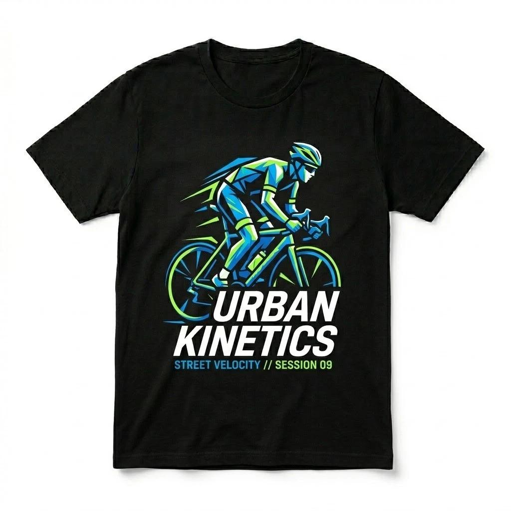 Men s Urban Kinetics Graphic T-Shirt Street Velocity Cycling Casual Crewneck Tee XXXXL