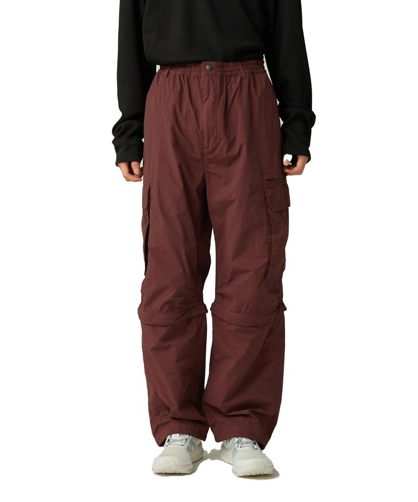 Snow Peak Garment Dyed Convertible Pants and Medium PA-25AU002, Men's Women's, Brown,