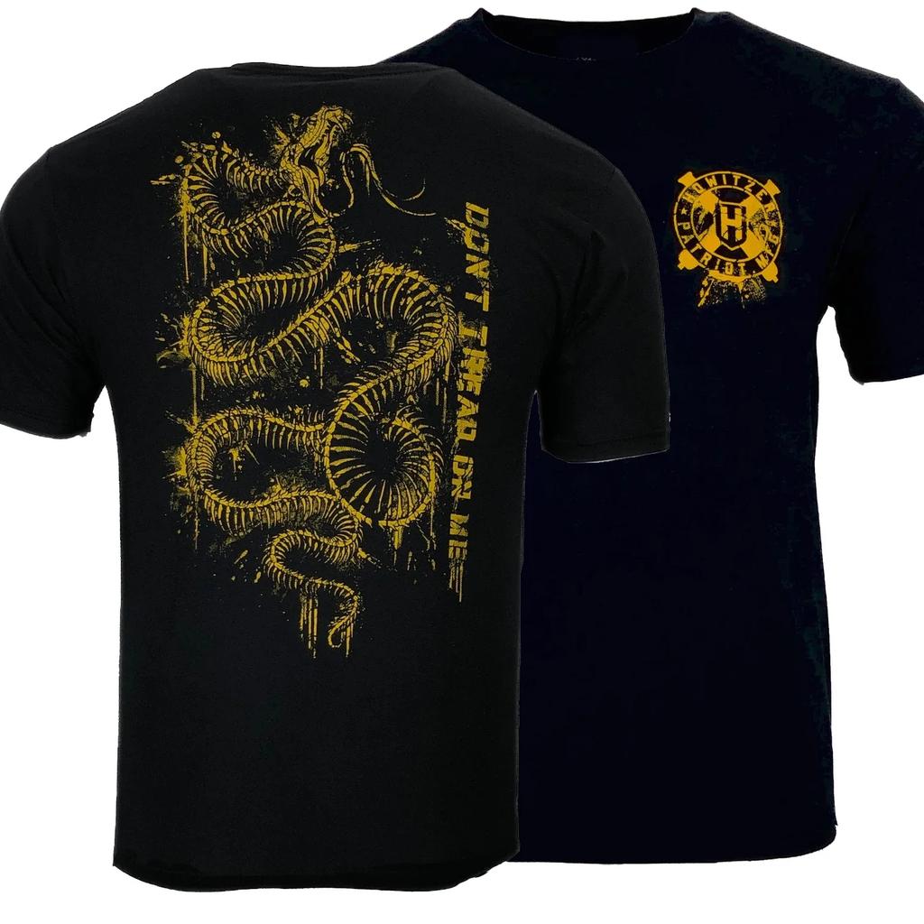 Size S-5xl Don't Tread on Me Skeleton Snake Tattoo Patriot Tactical T-Shirt 100% Cotton O-Neck Short Sleeve Casual T-shirt