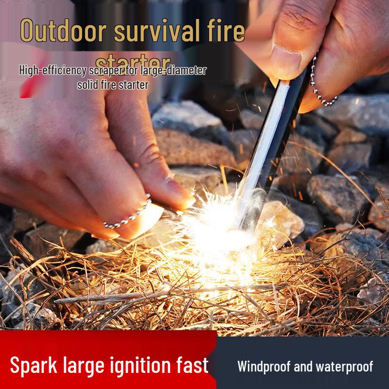 Moufu Outdoor Survival Flint & Magnesium Fire Starter Set