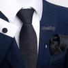 Brown Paisley Men's Tie, Pocket Square, Cufflinks & Boutonniere Set for Business Formal Wear.