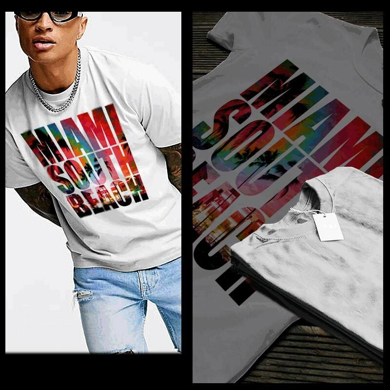 

Miami T-Shirt south beach Florida Miami Beach FL USA Streetwear XL White S