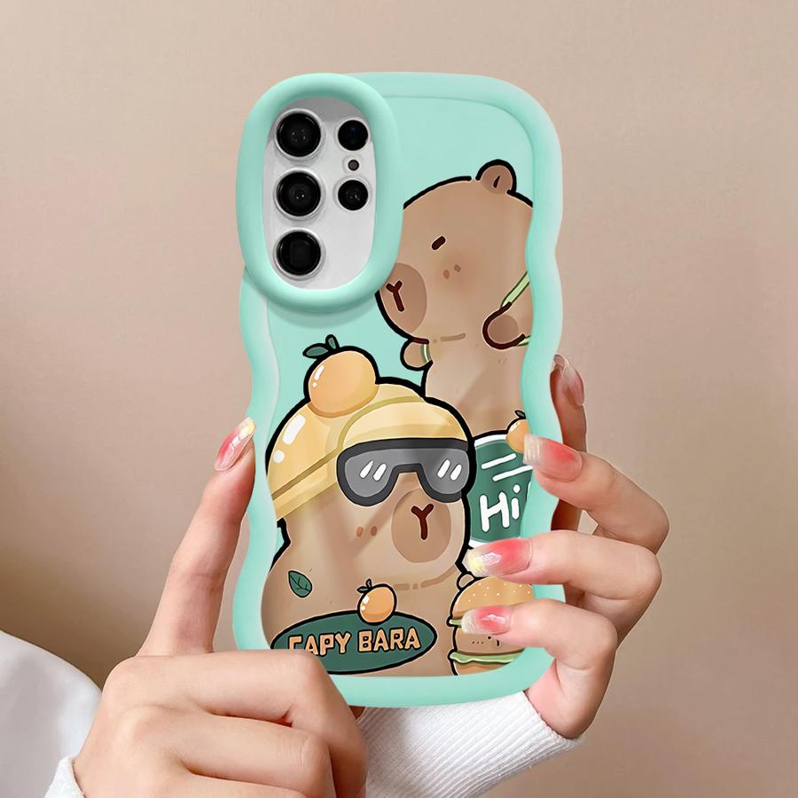 Capybara Cartoon Soft Phone Cover Case for Samsung Galaxy S24 S20 FE S23 Plus S22 Ultra A25 S21 S25 A26 A34 A24 A54 A36 A55 A35