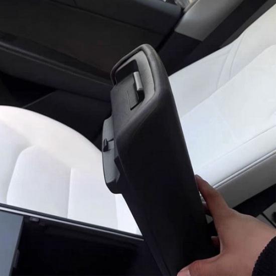 Car Black Center Console Armrest Panel Cover Case For Tesla Model 3 Y 2025