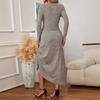 2025 European Style Korean Knit Cardigan & Elastic Waist Skirt Two-Piece Set