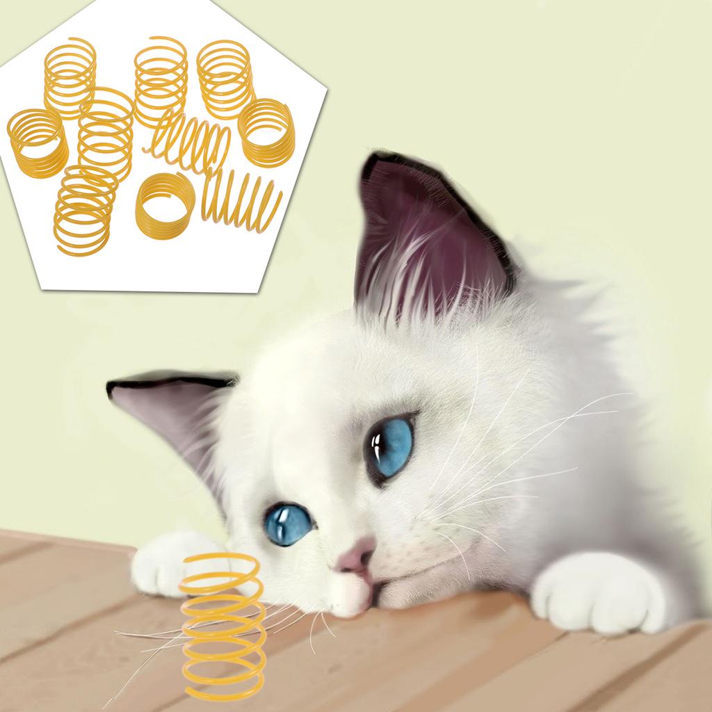 10 Pcs Haustiere Frühling Spielzeug Katze Spule Spirale Katze Swatting Frühling Katze Aktive Frühling