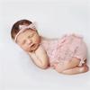 Baby Photography Props Lace Romper and Bowknot Hairband Outfit Photo Shoot Clothes Baby Photography Costume Clothing
