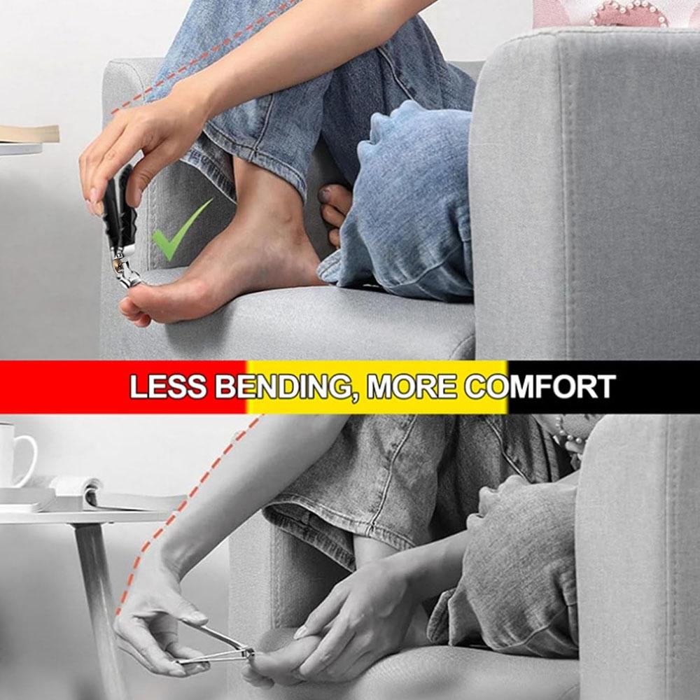 1x Nail Clippers with Safety Lock Large Wide Jaw Opening Toenail Cutter for Elderly Seniors