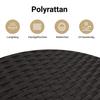13 Piece Garden Dining Set with Cushions Black Poly Rattan