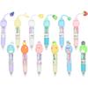 12 Cute Animal Ballpoint Pens, 4 in 1 Retractable Multicolor Ballpoint Pens, Multicolor Pens for Office School Household Supplies, Funny Pens for