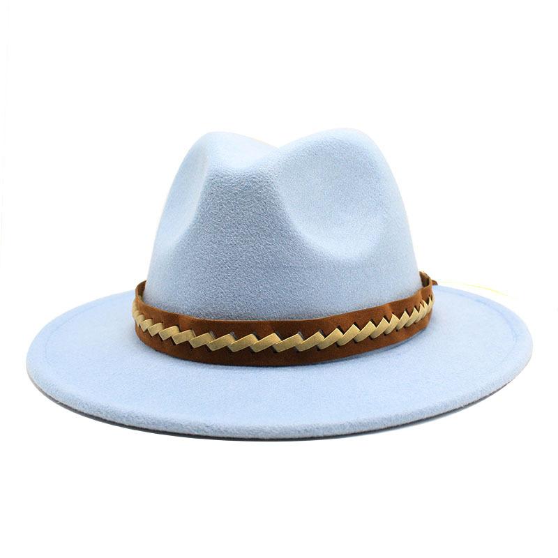 Men'S And Women'S Woolen Hats, Felt Hats, British Casual Jazz Hats, Gentleman'S Top Hats