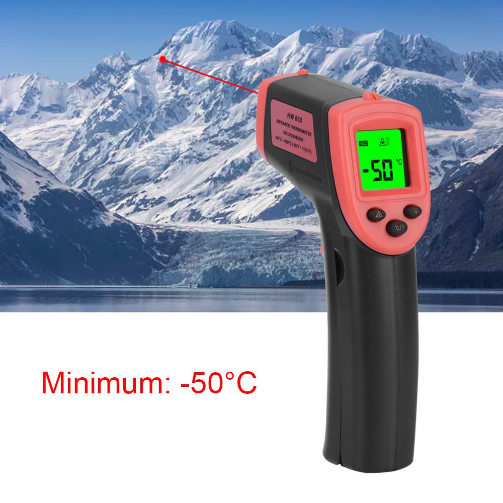 LCD-Display -50 ~ 600 ℃ Berührungsloses digitales Infrarot-Thermometer-Messgerät Wärmebildkamera Laser-IR-Temperaturpistole
