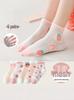 5 Pairs of Breathable Mesh Mid-Calf Lace Socks for Baby Girls - Perfect for Spring/Autumn