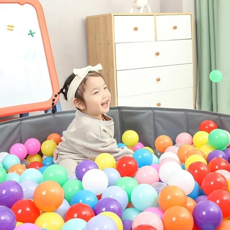 Eco-Friendly Colorful Soft Plastic Pool Balls - Funny Baby Kid Swim Pit Thicken Play Balls for House Outdoors Tents Kids Toys