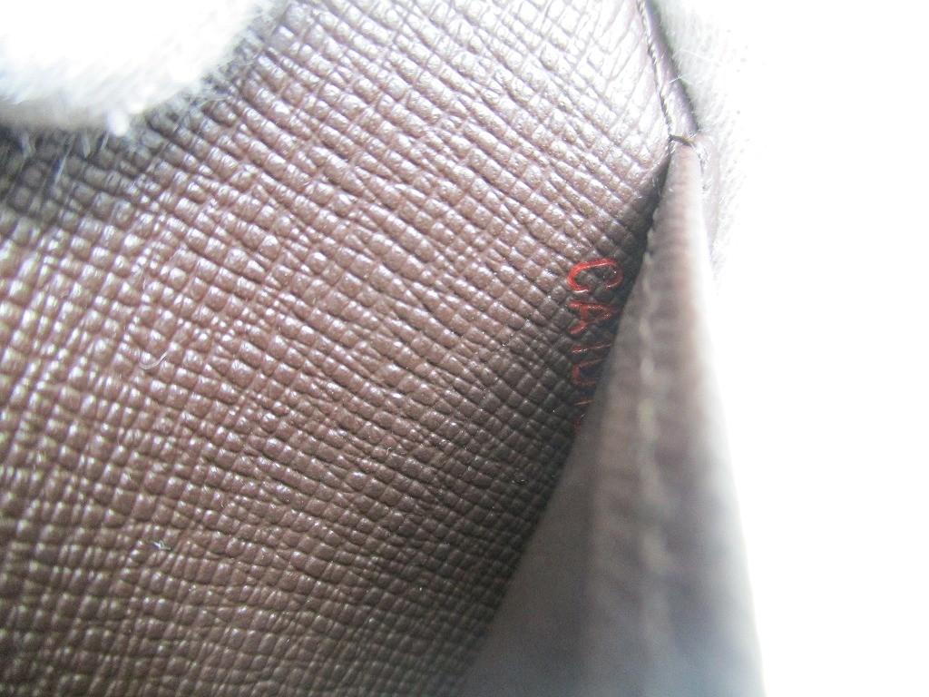 Authentischer LOUIS VUITTON Damier Leder Dokumentenhalter Kleiner Ring Terminplaner Hülle #a957 Überholt