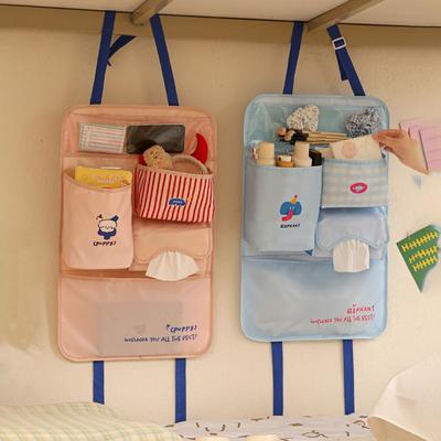 Multi-functional Behind Door Storage Bag 2/3 Layers Large Capacity Car Backseat Organizer Wall Hanging Pink Blue