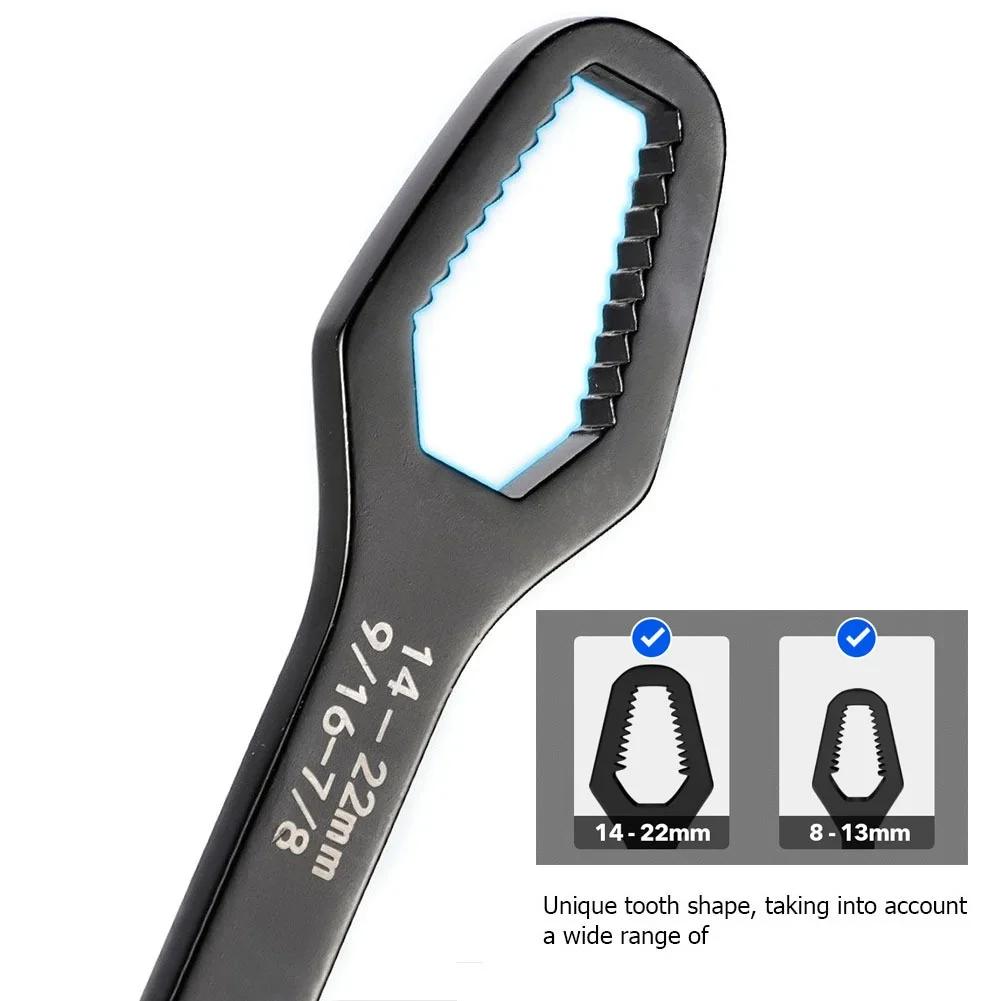 New Car Universal Torx Wrench Adjustable Self-tightening Wrench Board Double-head Torx Spanner Torx Spanner Hand Tools 8-22mm