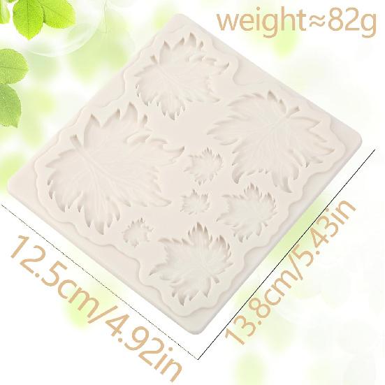 1 Pcs Maple Leaf Fondant Mold, Plant Leaf Chocolate Silicone Molds, for Autumn Theme Party Kitchen Baking Cake Decoration Cupcake Topping Cookie