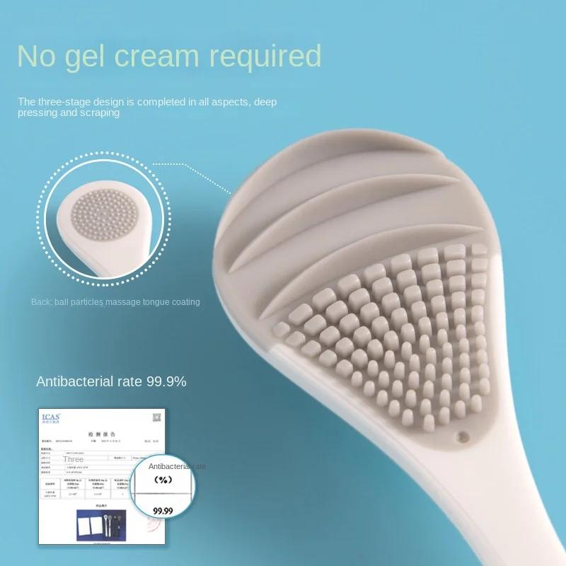 Reusable Tongue Cleaner Brush Multicolor Oral Hygiene Scraper Bad Breath Removal Tool for Fresh Breath Care