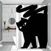 Vintage Abstract Animals Print Waterproof Polyester Shower Curtain Waterproof Bathroom Curtain Liners 90x180cm With 12 Hooks