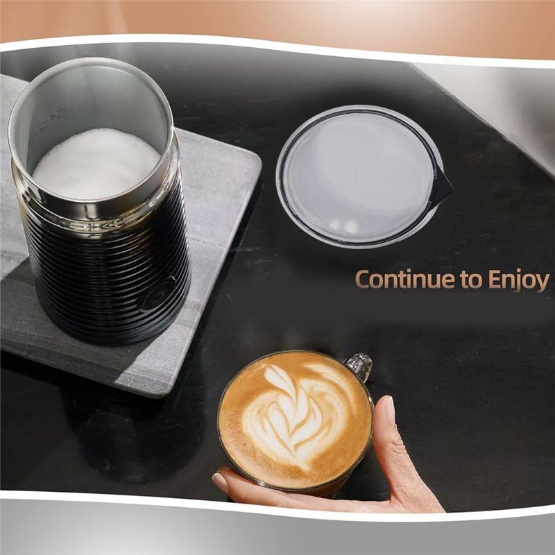 A84X-Milk Frother Lid For Nespresso Aeroccino 4 Cover & Seal Replacement Parts Milk Frother Machines, Replaces Part