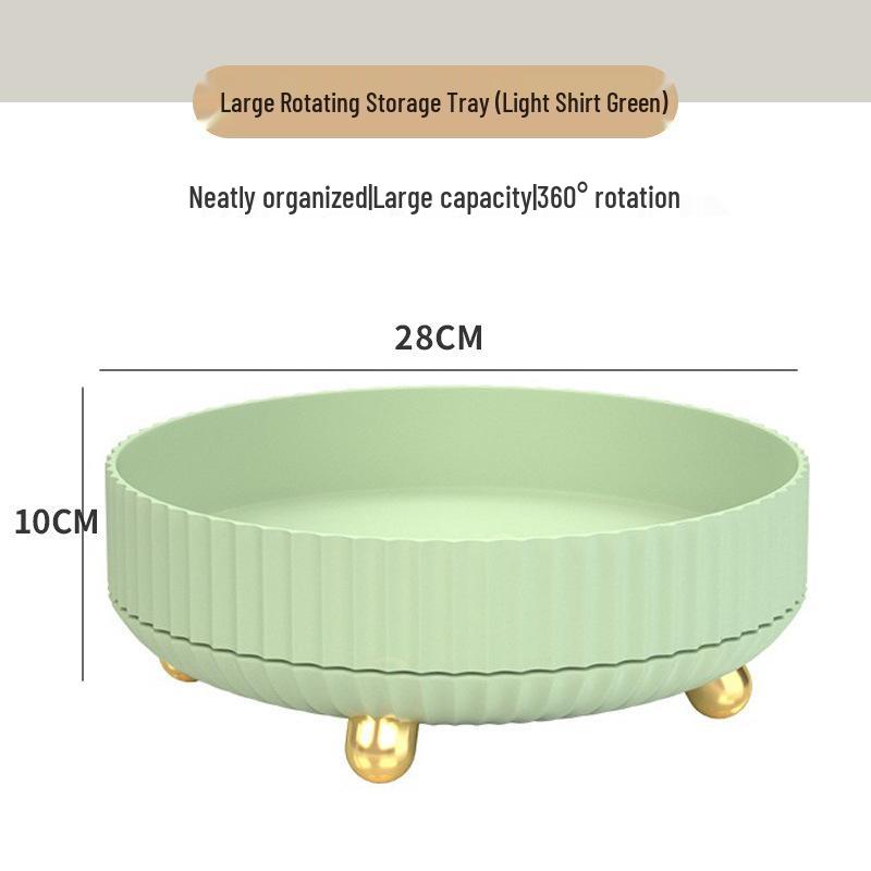 Organisateur de vanité rotatif: Support pour pinceaux de maquillage, Plateau de rangement pour rouges à lèvres et soins de la peau