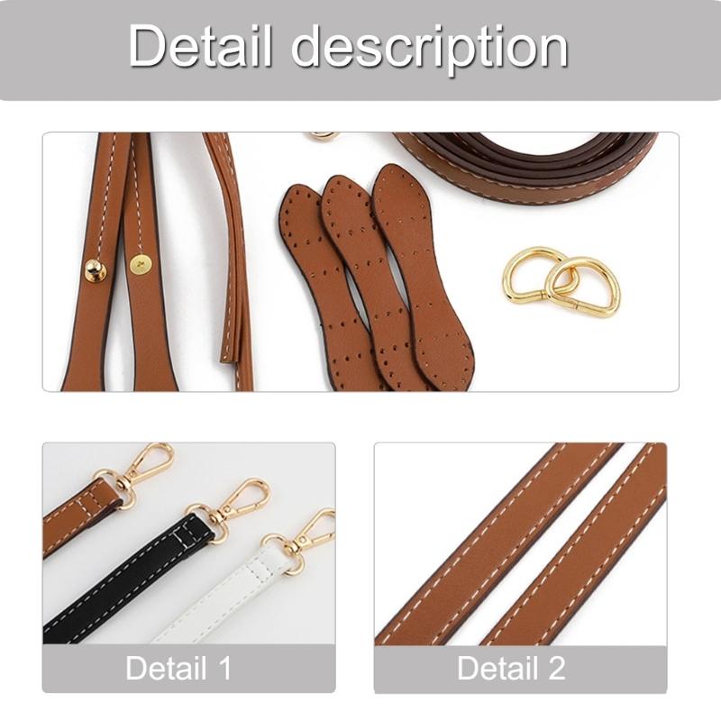  Rattan Weaving Bag Essential Tools Kit Handmade PU Adjustable Strap Accessories For Beginners And Craft Lover