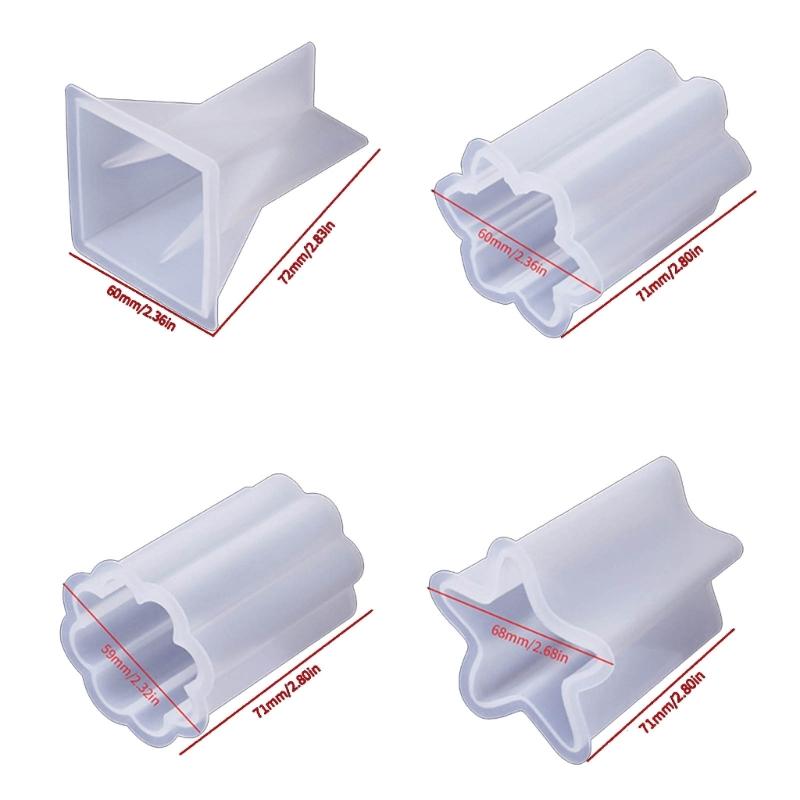 Pyramid Pillar Candle Molds for DIY Candle Gypsum Ornament Christmas Gift, Pillar Candle Molds