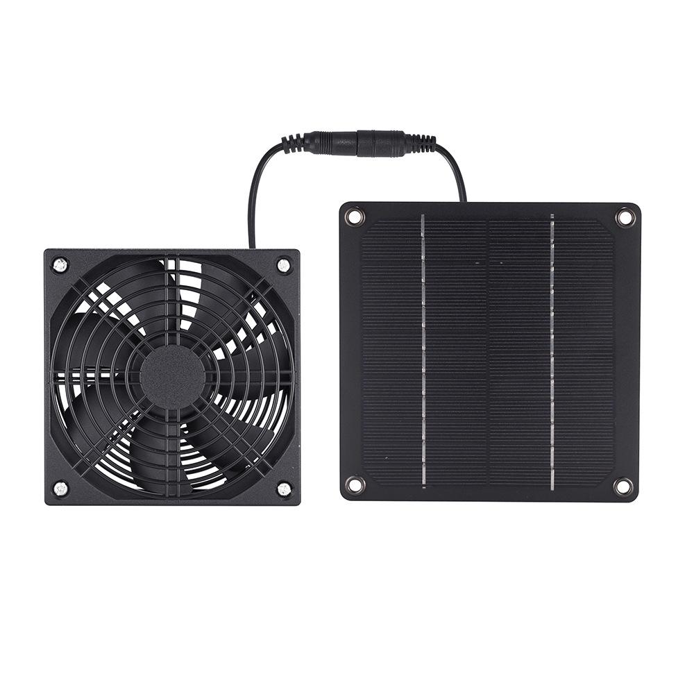3W Solar Panel Powered Fan Kit Waterproof Solar Exhaust Fan for Greenhouse Shed
