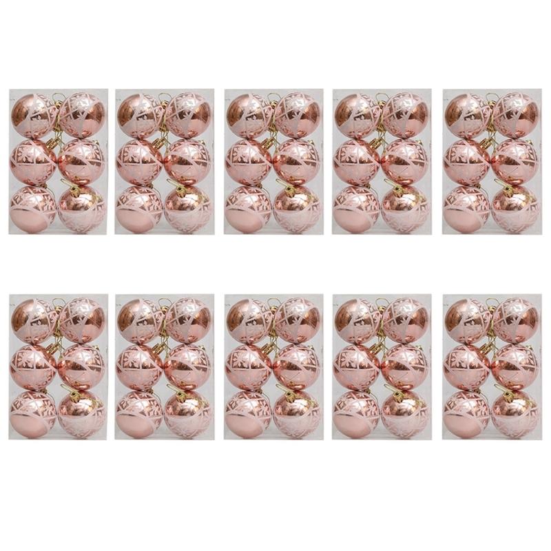 10Pack Shatterproof Baubles Hanging Ornament for Christmas Tree Decorations Christmas Tree Pendant Festival House Decors