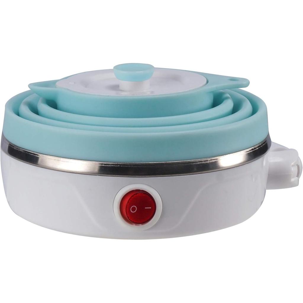 Travel Foldable Electric Kettle, Collapsible Electric Kettle Food Grade Silicone Small Pot Boiling water,Dual Voltage 600ml