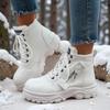 Women Sneakers Winter Plush Lined Warm Shoes Designer Sneakers for Women Casual High Top Shoes Women Thick Lace-up Sports Shoes