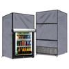 Waterproof Outdoor Refrigerator Cover, Dustproof Vertical Protective Case For Upright Mini Freezers, Heavy Duty Weather Resistant