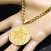 Tetragrammaton Hebrejský Je Pentagram Náhrdelník pro Muže Nerezová Ocel Křišťál Zlatá Barva Amulet Náhrdelníky Šperky Dárek NZZZ499