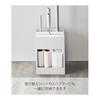 Yamazaki Jitsugyo 5516 Cleaner Tool Organizer, White, Approximately W20XD12XH28cm, Tower, Neatly Organized, Cleaning Tools, Good Storage