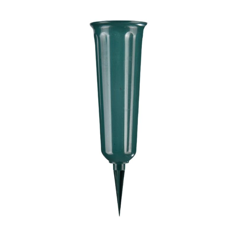 Plastic Garden Floral Stake Container For Burial Sites Windproof Design Simple Installation Maintain Floral Presentation