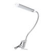Gooseneck LED Work Light Silver C Clamp LED 21W Dimmable Machine Tool Work Light Aluminum Gooseneck