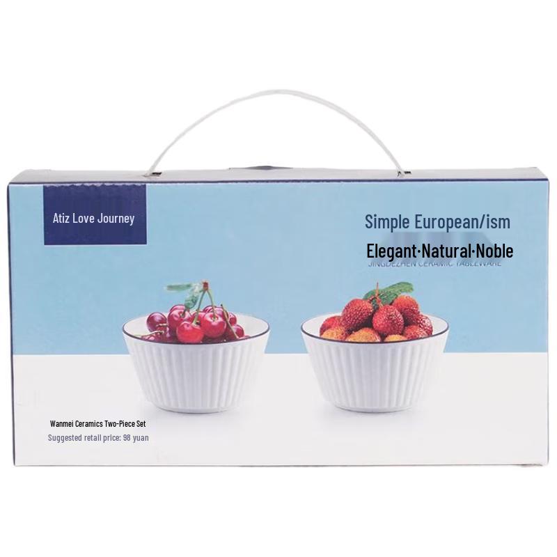 Elegant White Ceramic Bowl Set