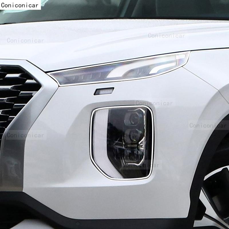 For HYUNDAI PALISADE -2024 Car Exterior Headlight Anti-scratch Front Lamp Transparent TPU Protective Film Accessories