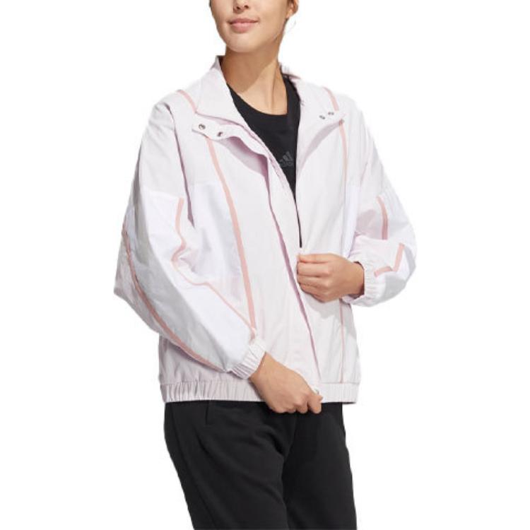adidas Jackets Women's Pink Stand Collar Moderate Other HM7445