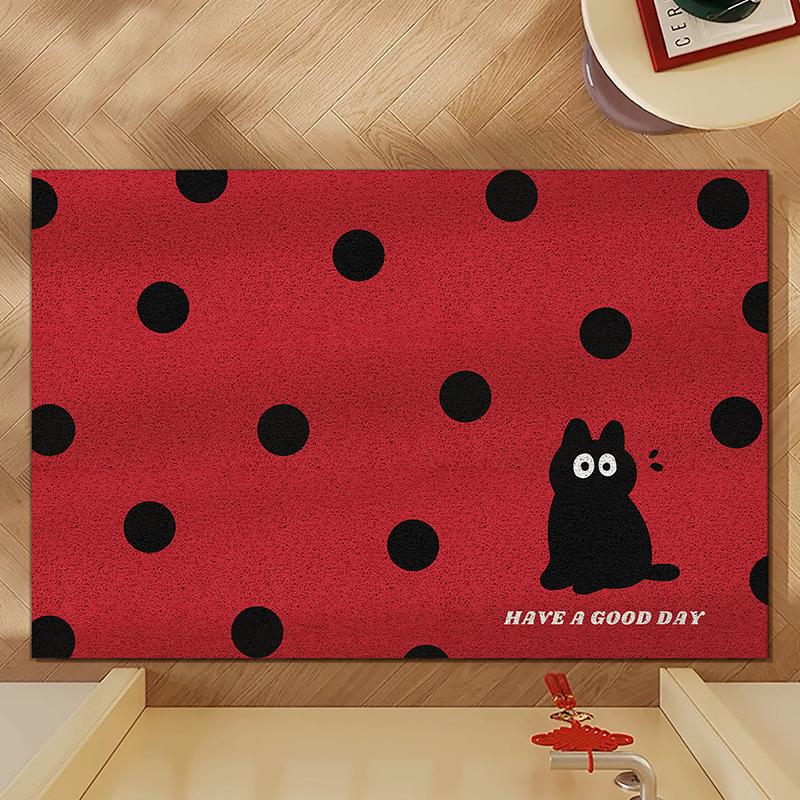 Cartoon Spotted Animal Anti-Slip Coir Doormat - Cute, Fun, and Wear-Resistant