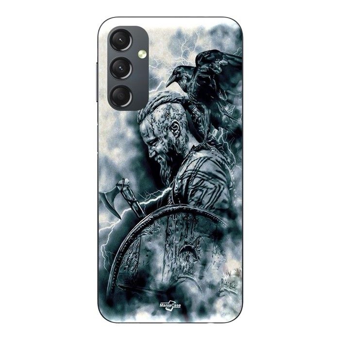 Coque de téléphone - MANIACASE - Samsung galaxy A24 - Silicone - Souple - Motif Corbeau
