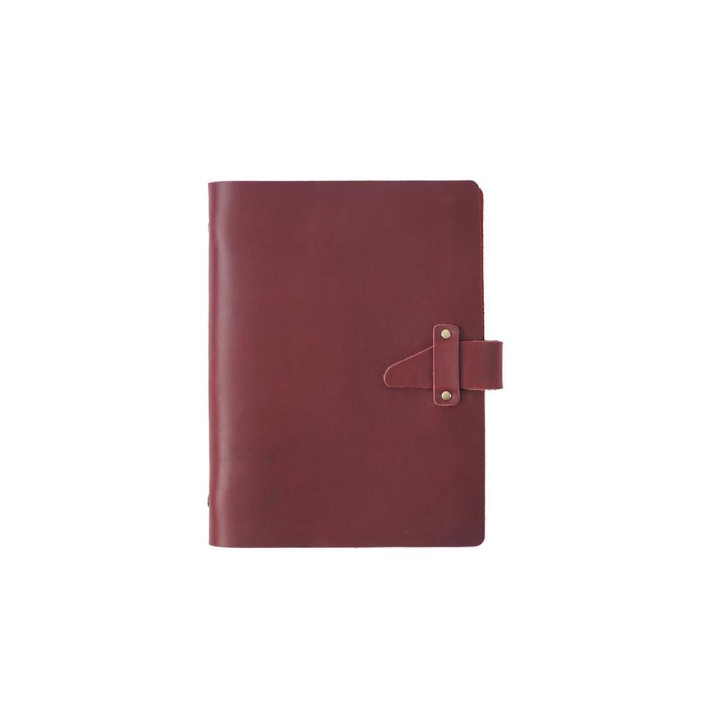 Genuine Leather A5 Business Planner Binder - Retro Style