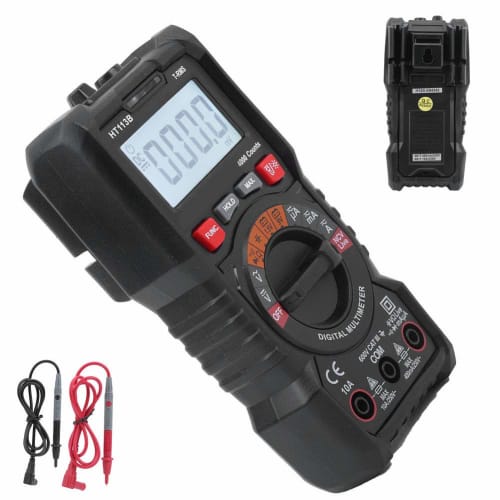 High-Precision Handheld Digital Multimeter for Voltage, Current, Resistance, and Capacitance Measurements, Built-in Test Battery, Large Display, for B