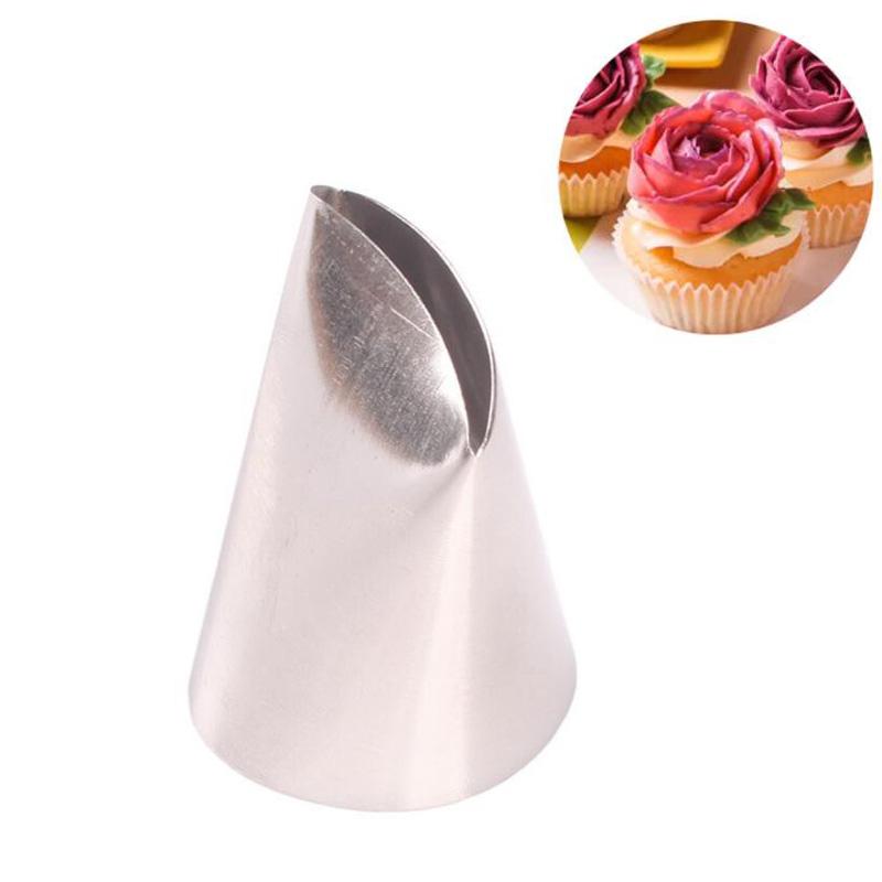 Große Größe Rose Blume Edelstahl Spritztüllen für Kuchen und Sahne Dekoration Gebäckspitzen Kuchen Dessert Dekorateure Werkzeug #874