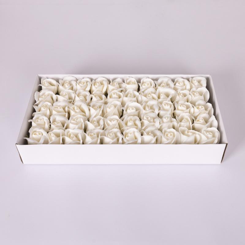 50Pcs/Box Soap Roses Romantic Wedding Valentine'S Day Diy Gift Home Decoration Party Flower Decor Supplies