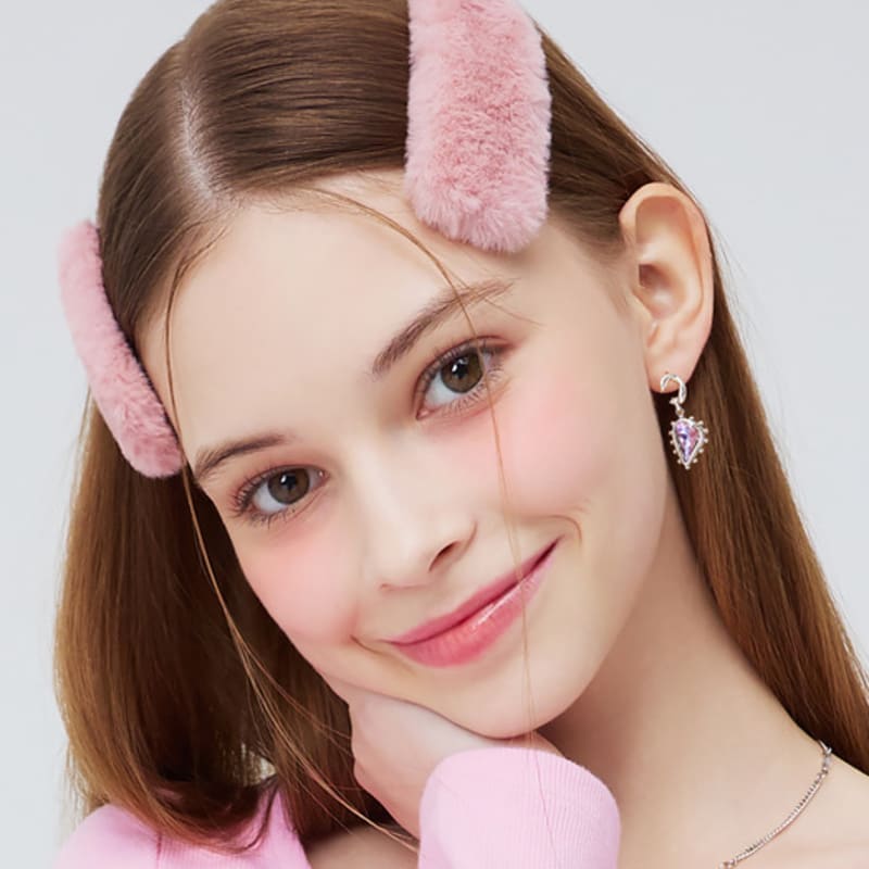 

VVV [SET] High Teen Fur Snap Pin _ Pink PINK