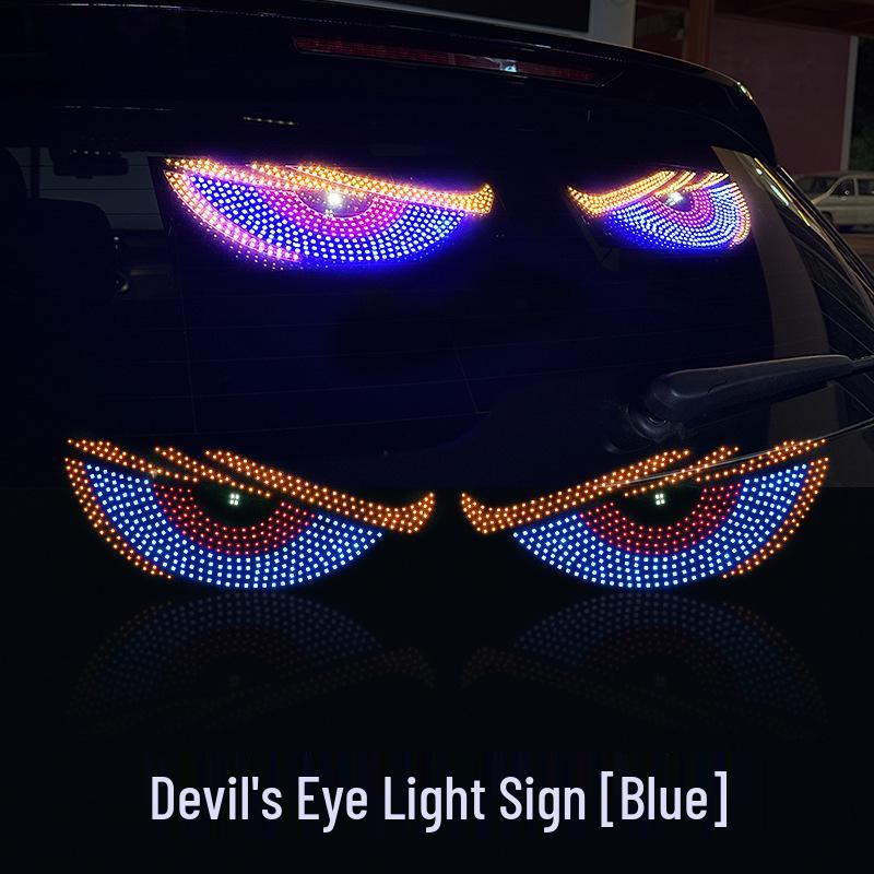 

Новая светодиодная наклейка «Дьявольский глаз» для автомобиля: Сделай сам Водонепроницаемая Динамическая Декорация для Дисплея