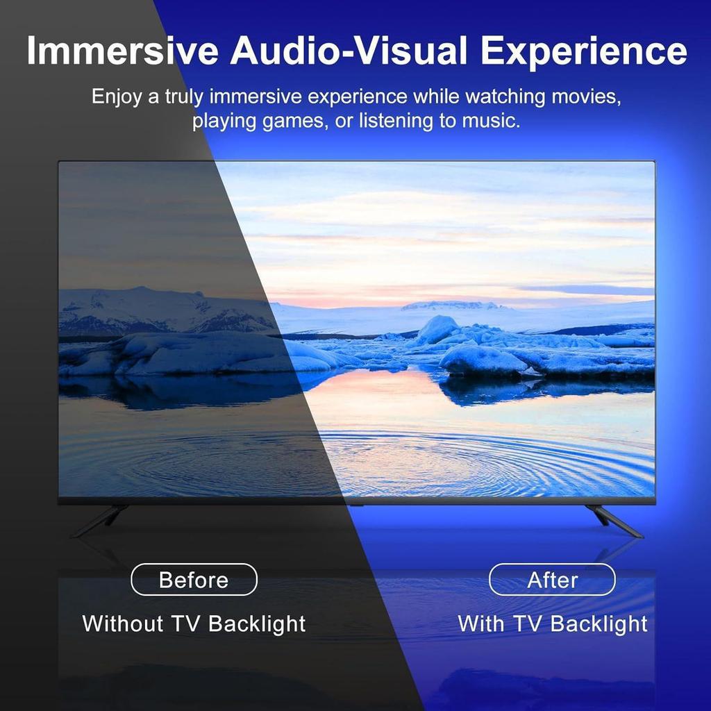 Smarter LED-Streifen mit On-Screen-Kamera für mehrfarbige TV-Bildschirmspiegelung