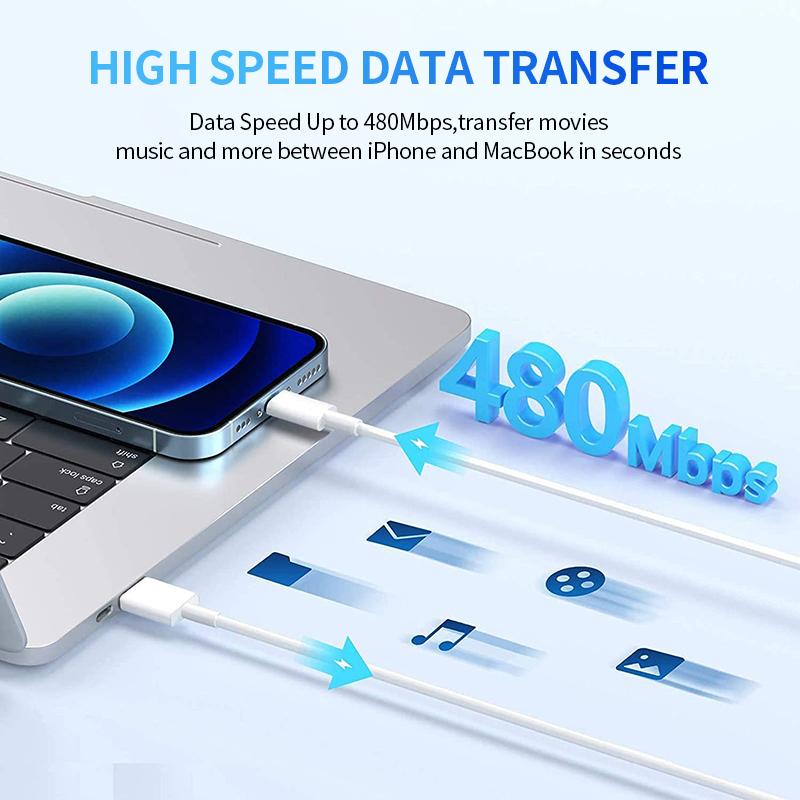 PD Type C to Lightning Data Cable MFI Certified Wire 20W USB C Cord Fast Charger Line for 14 13 12 11 X Ipad 1m